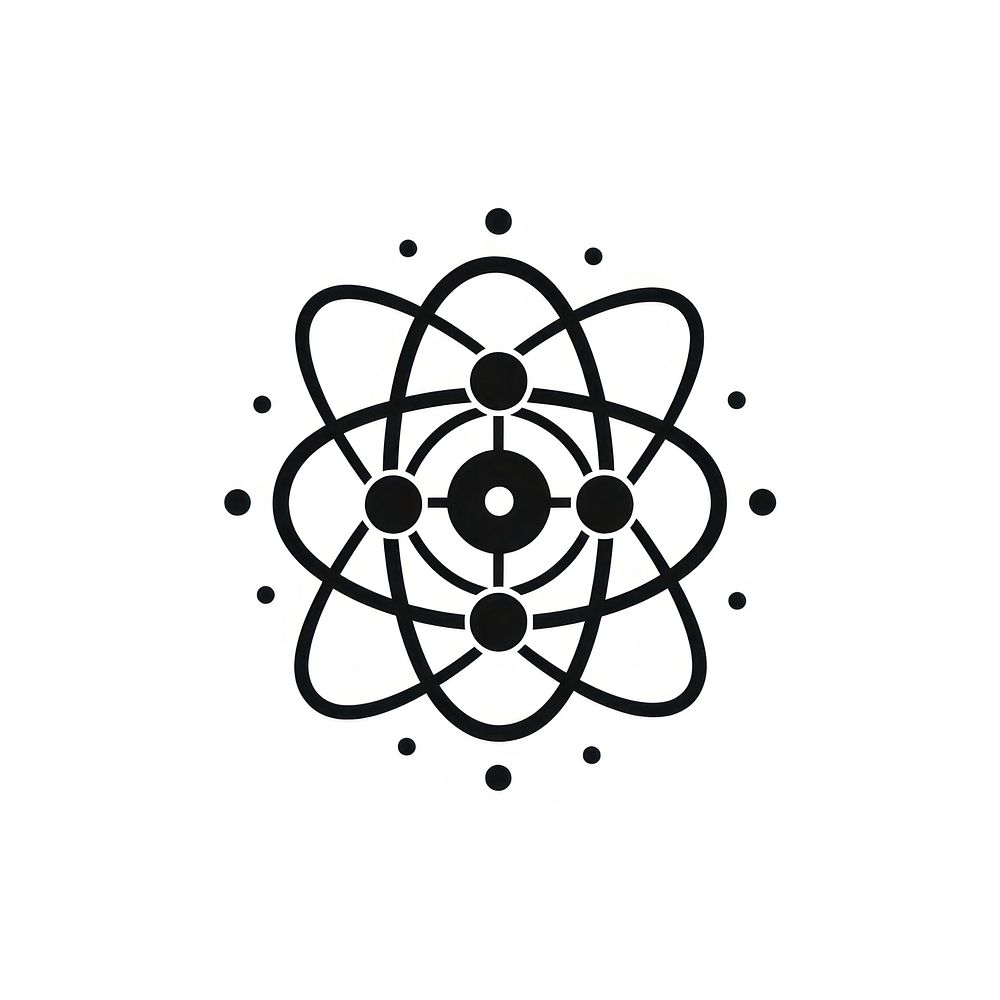 Science logo icon monochrome chandelier ammunition.