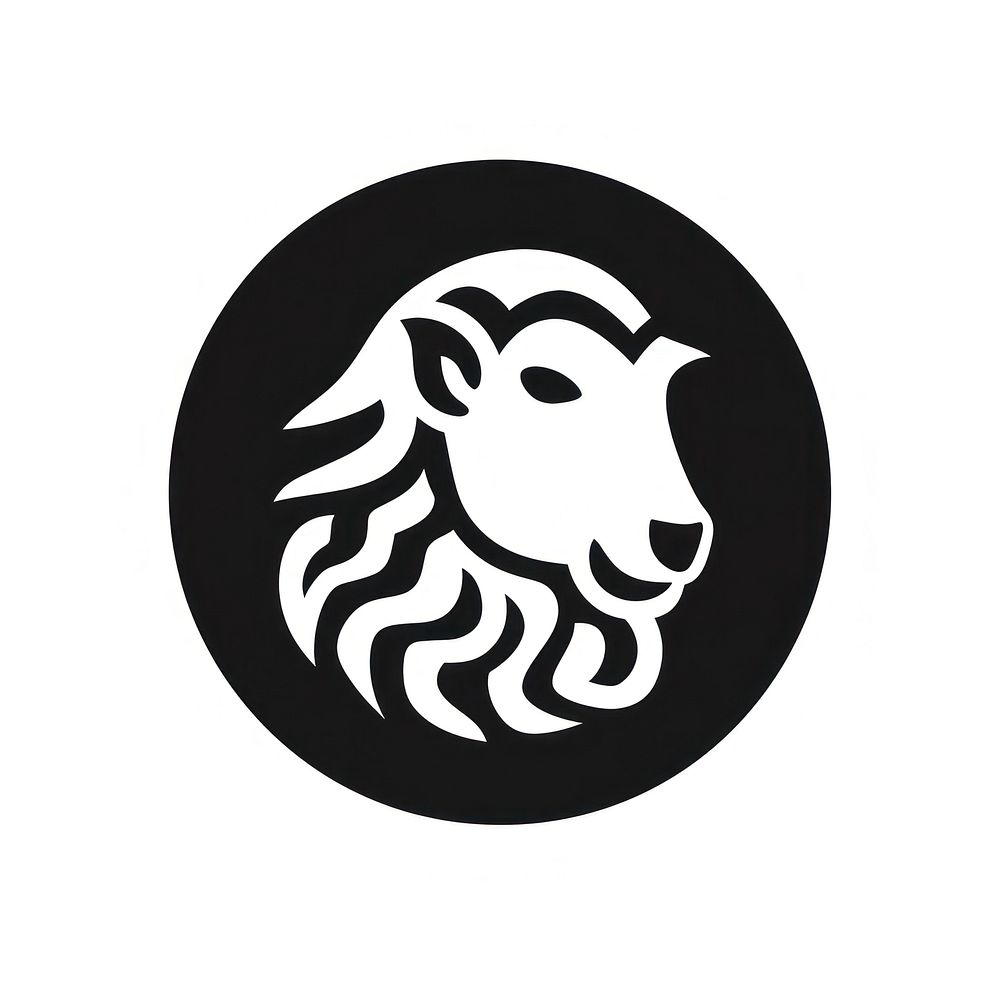Sheep logo icon livestock animal mammal.