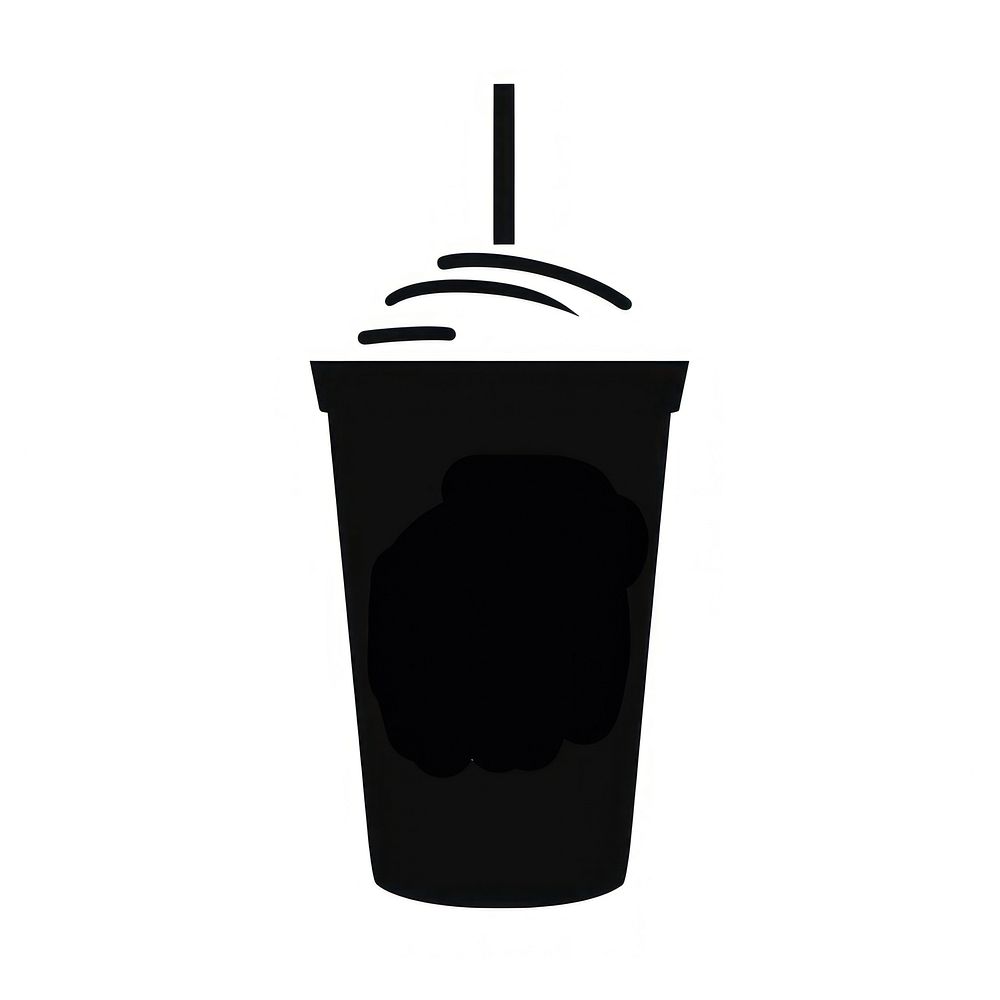 Smoothie logo icon drink black cup.