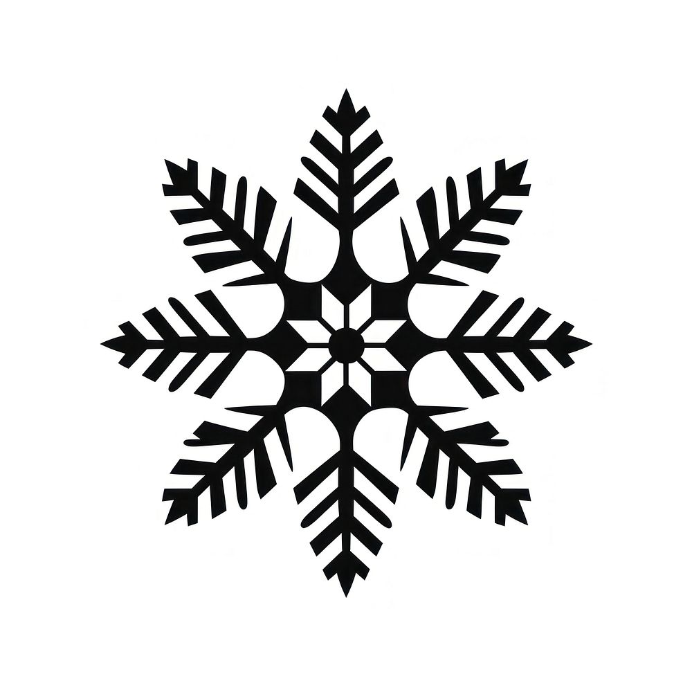 Snowflake logo icon white monochrome outdoors.