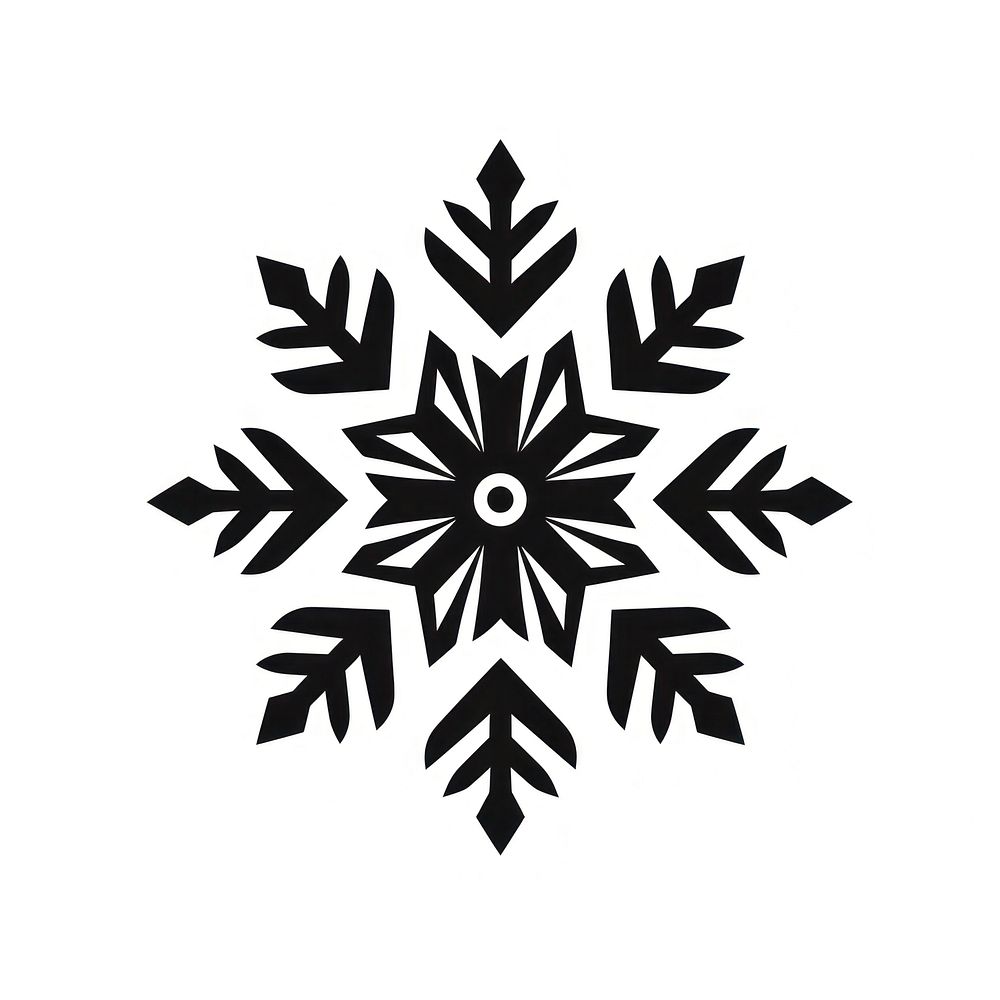Snowflake logo icon pattern white white background.