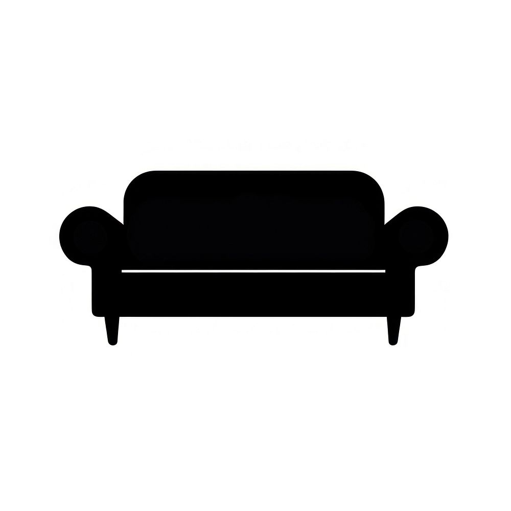 Sofa logo icon silhouette furniture black.