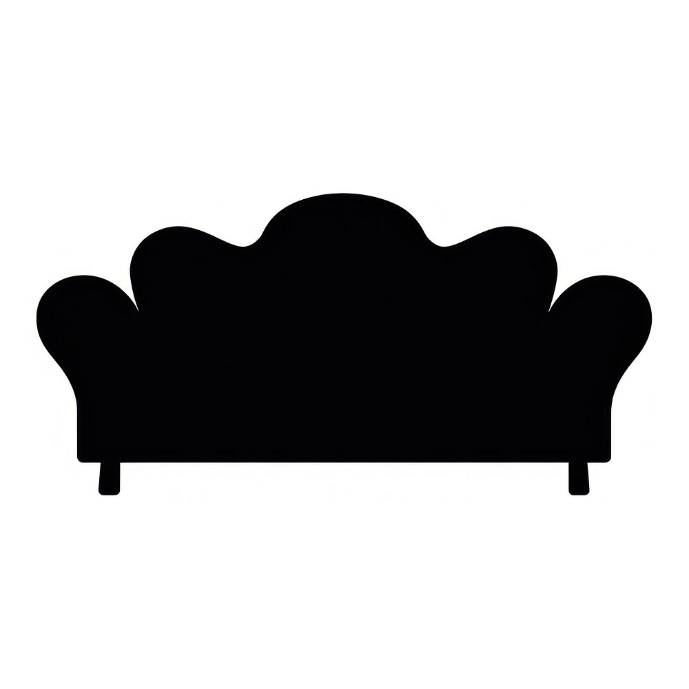 Sofa logo icon furniture black white.