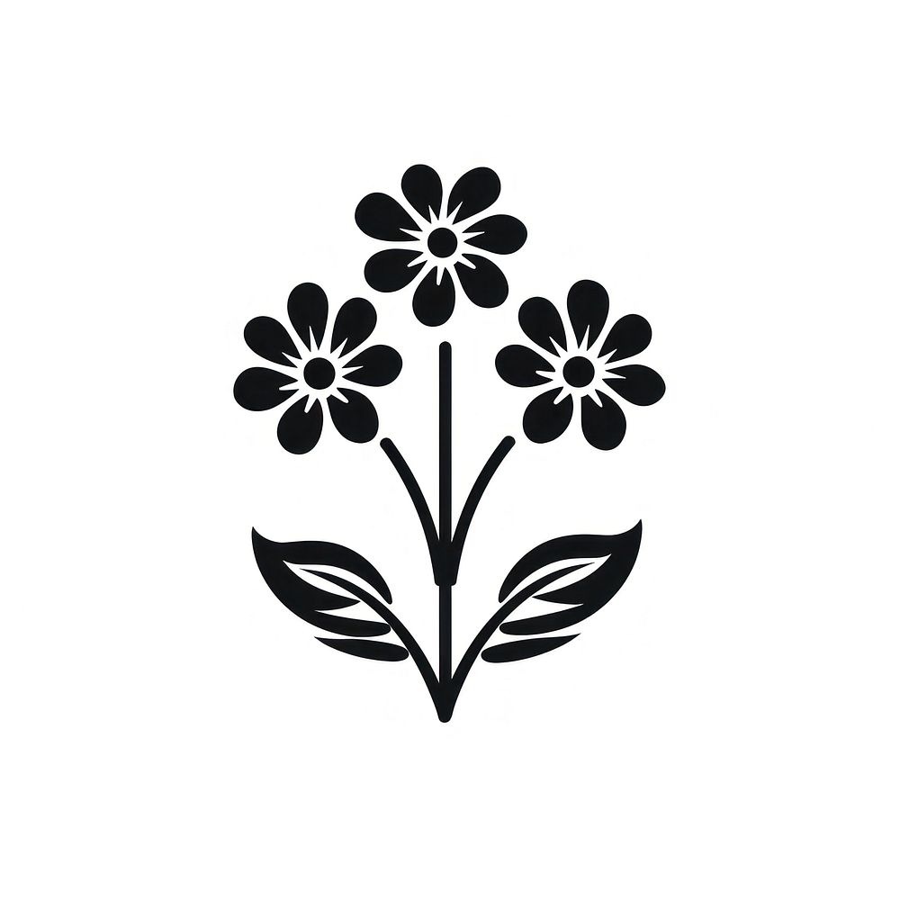 Spring flowers logo icon pattern plant white.