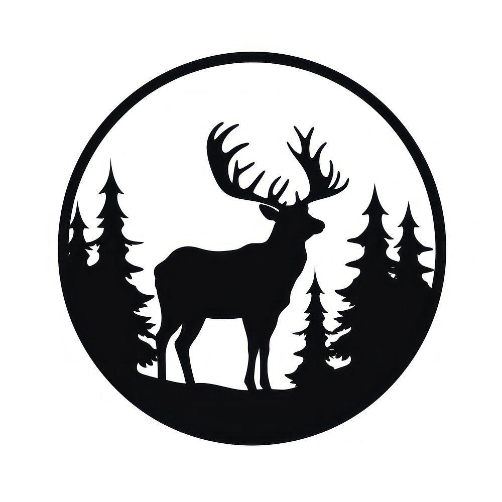 Wildlife logo icon silhouette mammal animal.