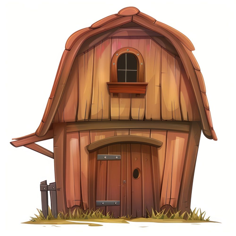 Cartoon of barn architecture building farm.