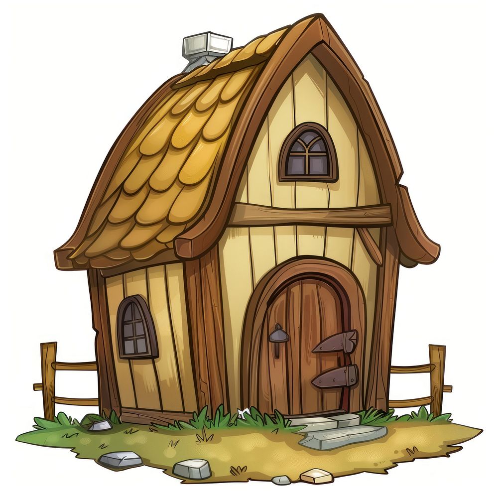Cartoon of barn architecture building house.