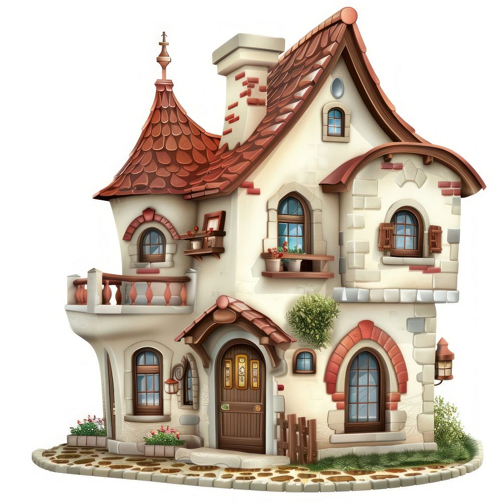 Cartoon of home improvement architecture building house.