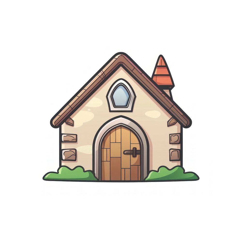 Cartoon of storage architecture building house.