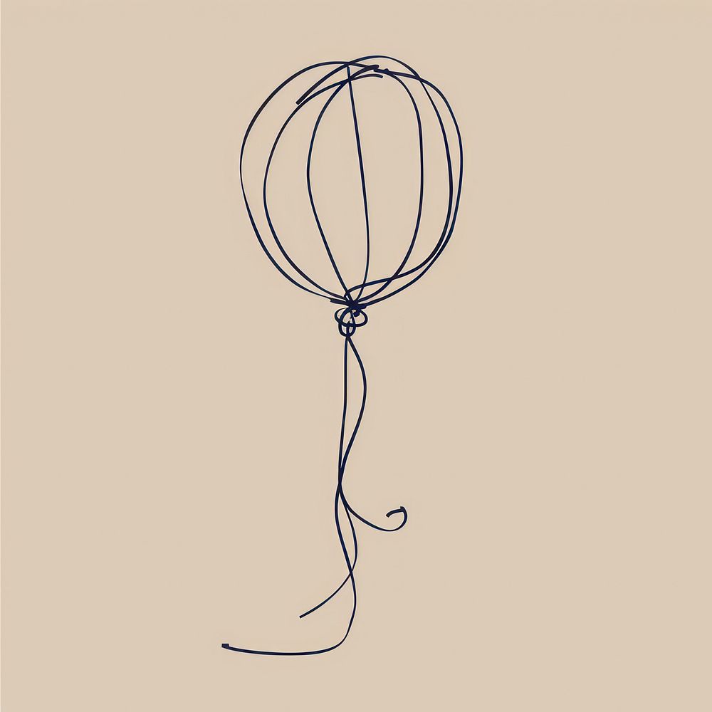 Hand drawn of balloon cartoon drawing sketch.