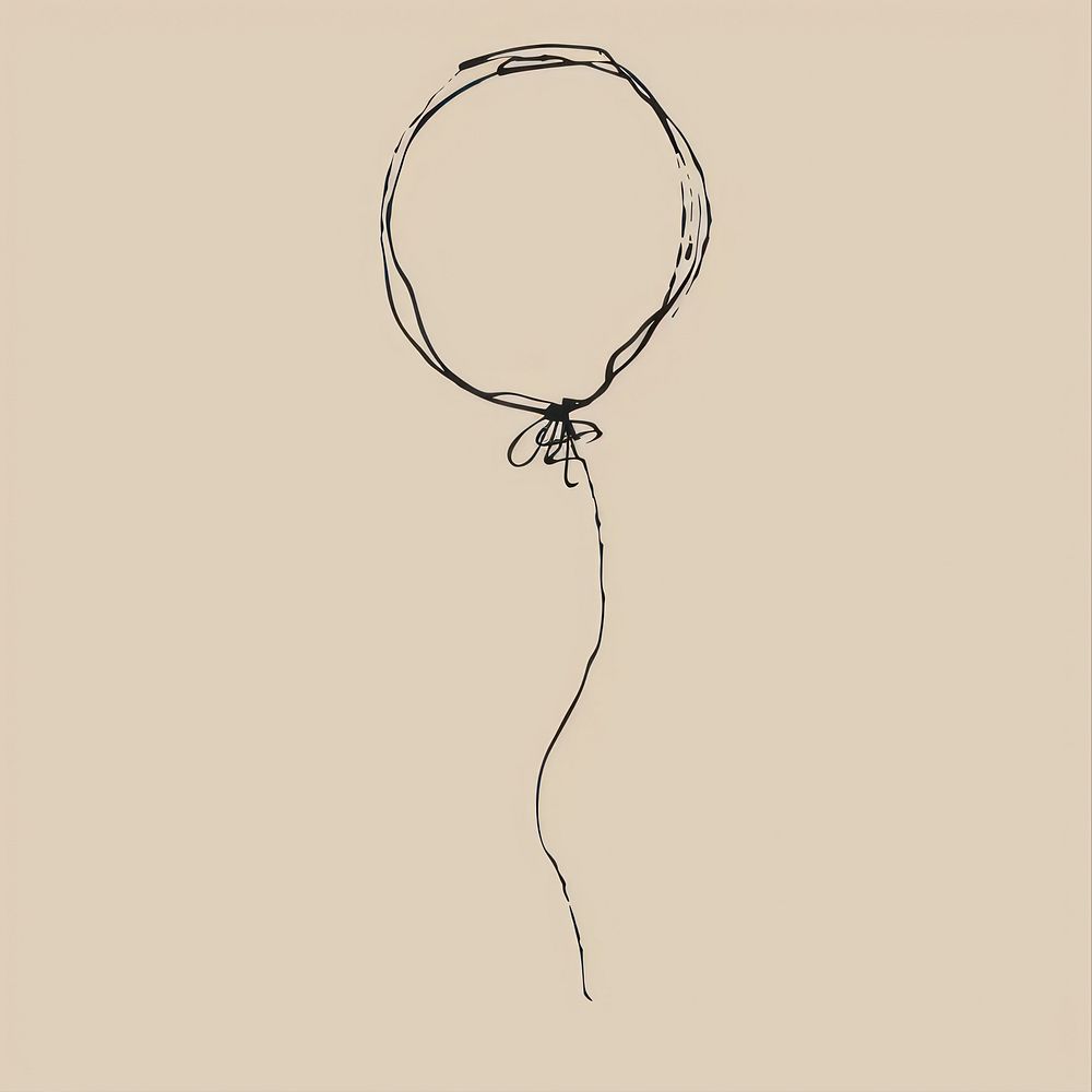 Hand drawn of balloon drawing sketch cartoon.
