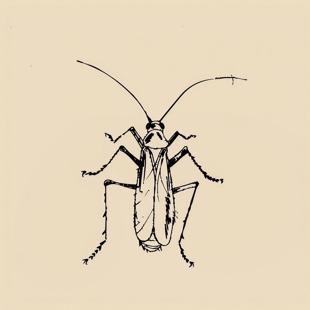 Hand drawn of insect cartoon drawing animal.