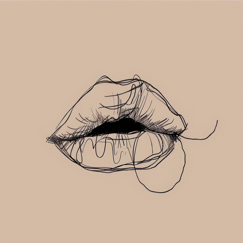 Hand drawn mouth drawing sketch | Premium Photo Illustration - rawpixel