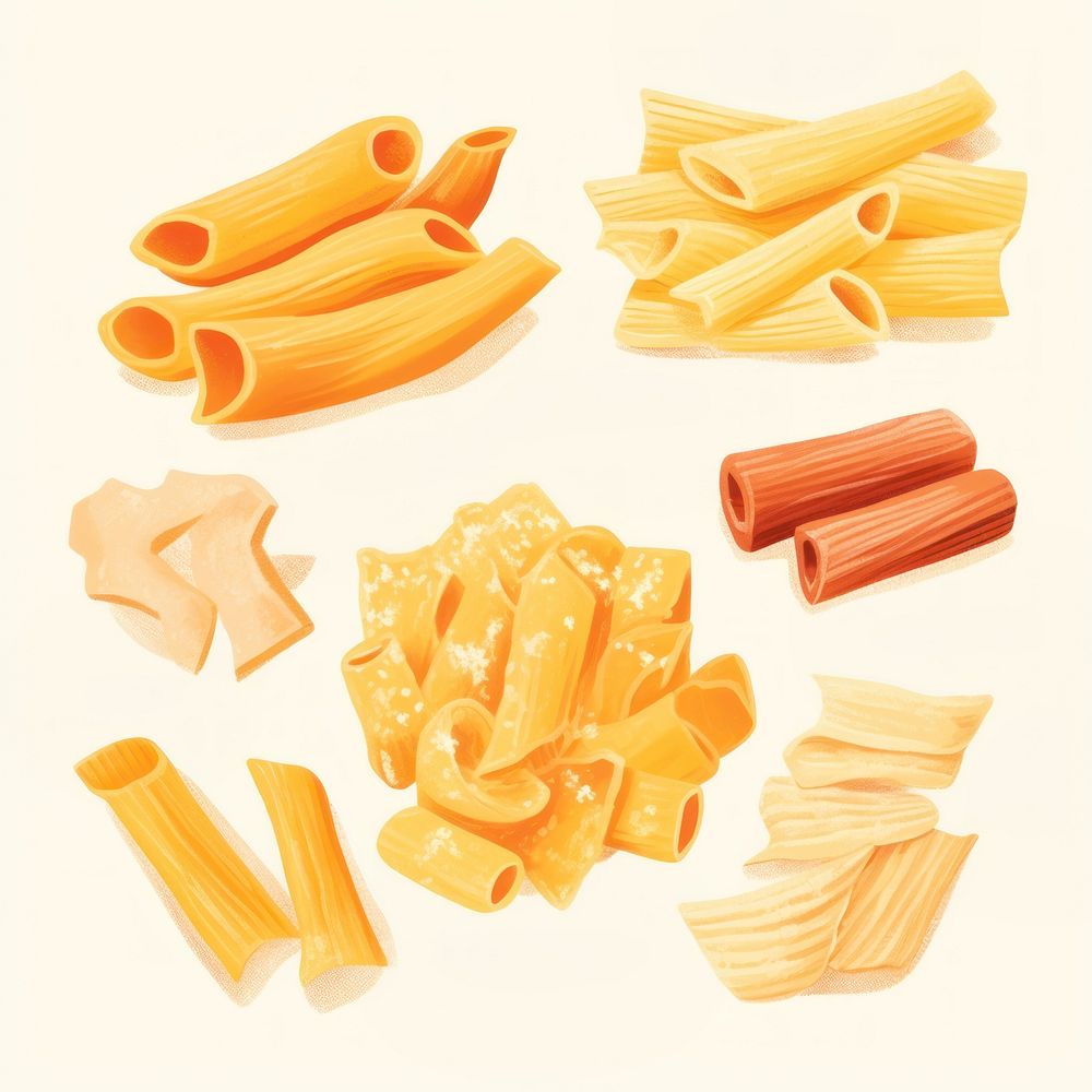 Homemade pasta food variation freshness.