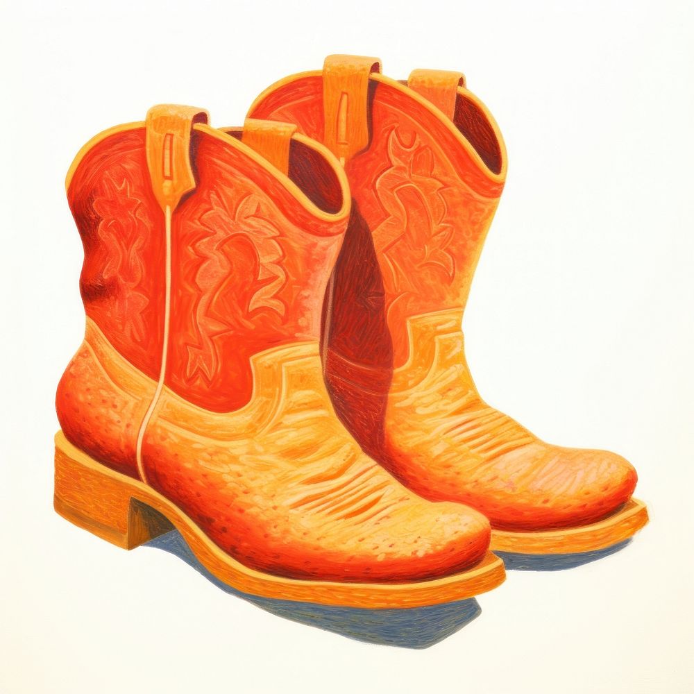 Cowboy boots footwear red clothing.