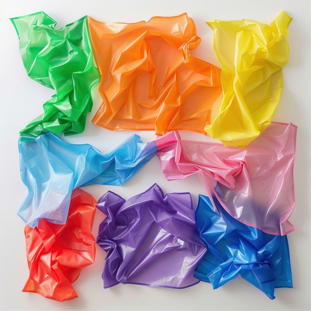 Trash made from polyethylene plastic paper confectionery.