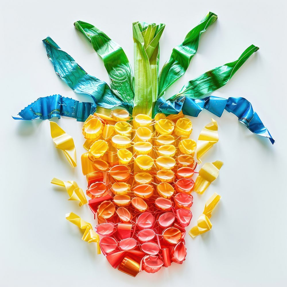Corn made from polyethylene plastic food art.