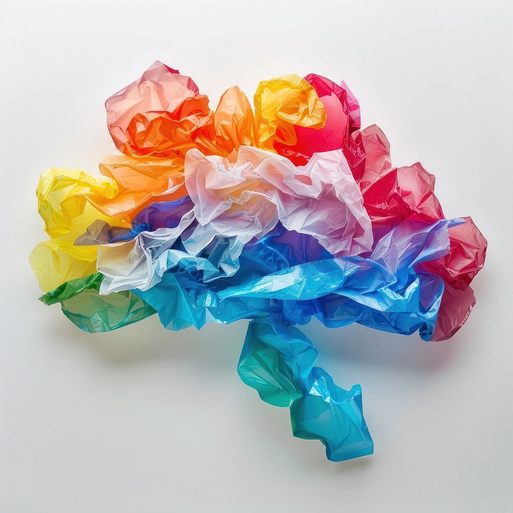 Cloud made from polyethylene plastic creativity blossom.