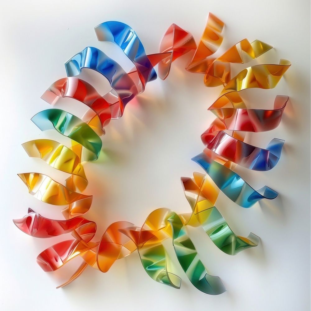 Dna made from polyethylene jewelry art confectionery.