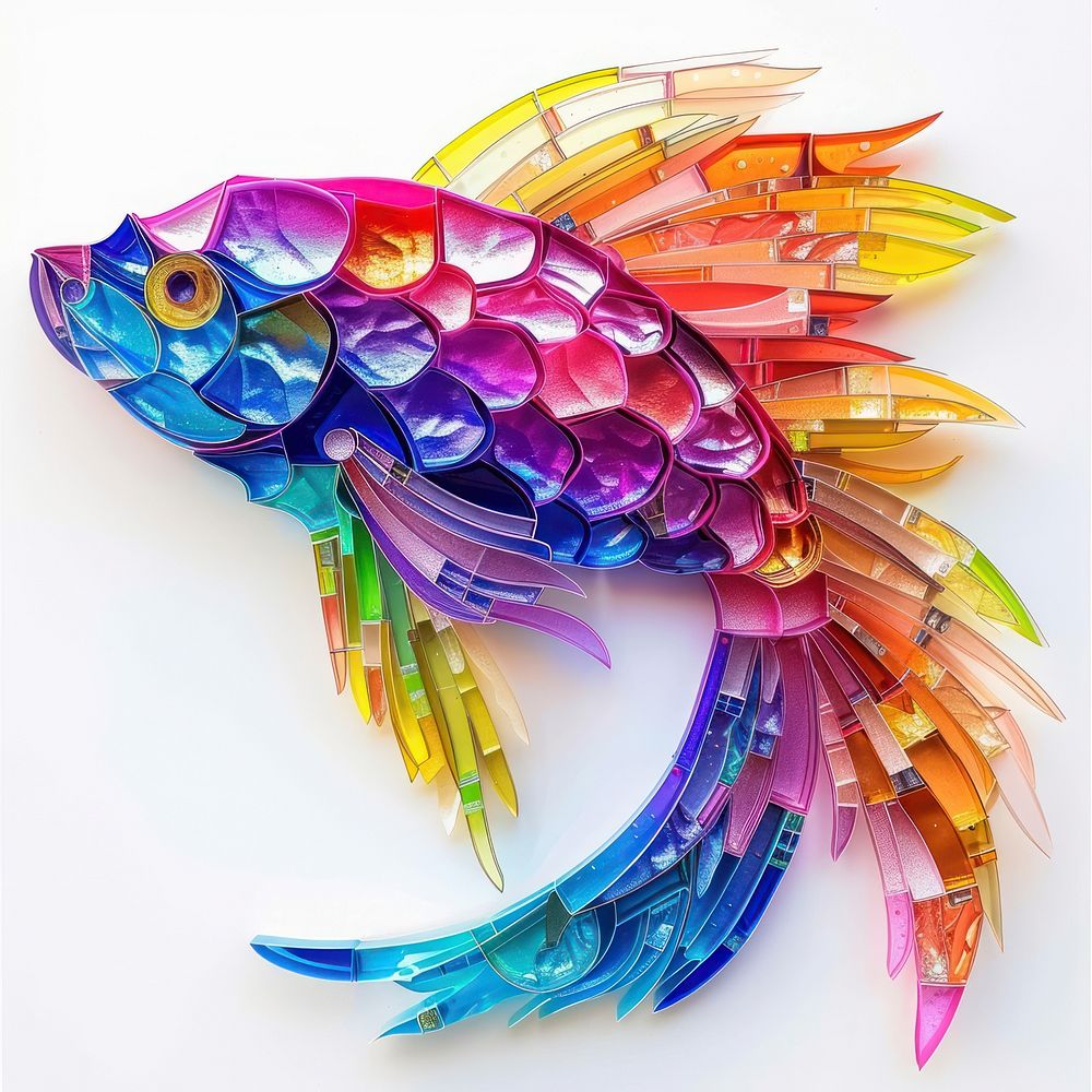 Fish made from polyethylene animal art accessories.
