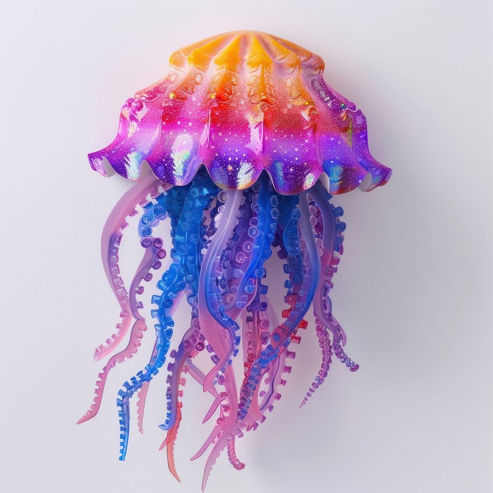 Jellyfish made from polyethylene animal invertebrate cephalopod.