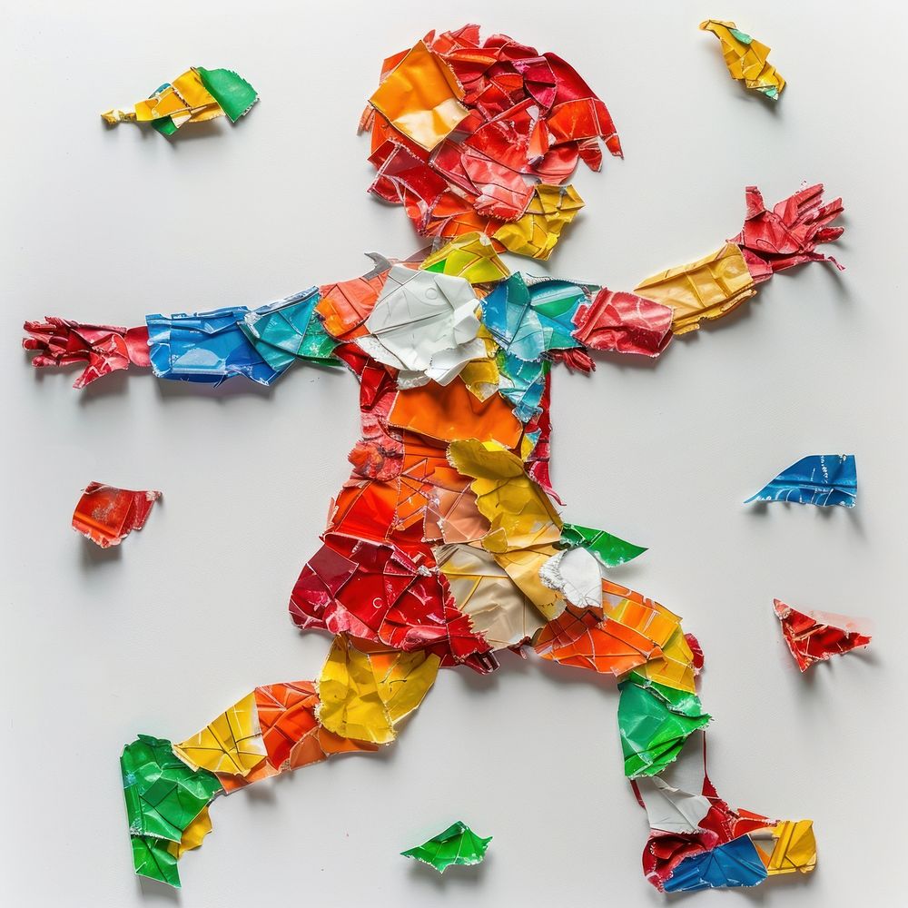 Kid made from polyethylene art representation creativity.