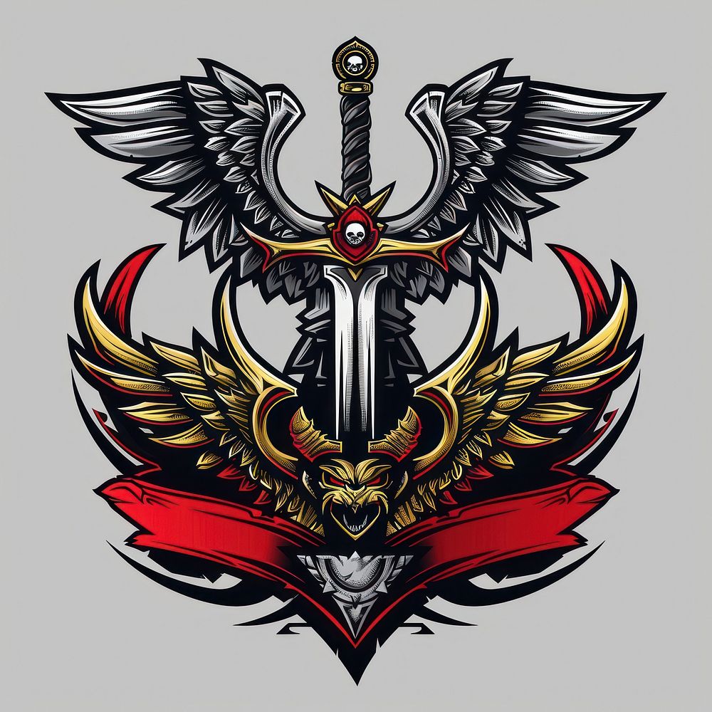 Pirates sword cross icon logo representation individuality.
