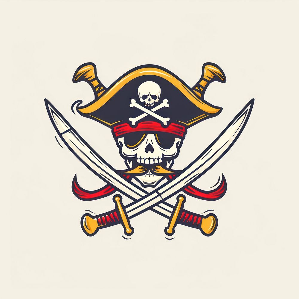 Pirates sword cross icon pirate logo weaponry.