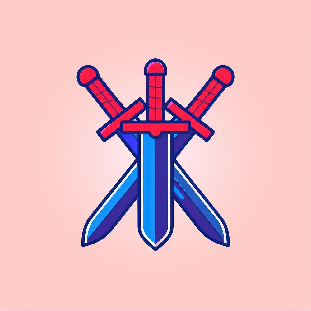 Pirates sword cross icon symbol logo creativity.