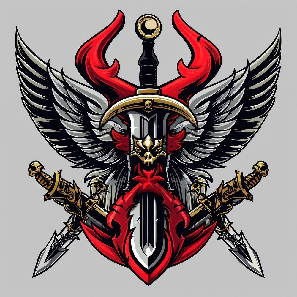 Pirates sword cross icon logo creativity weaponry.
