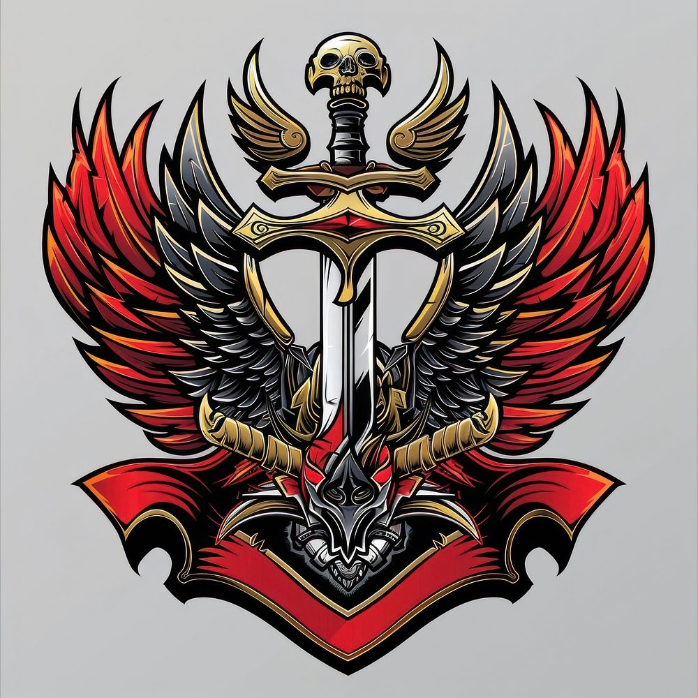 Pirates sword cross icon logo emblem representation.