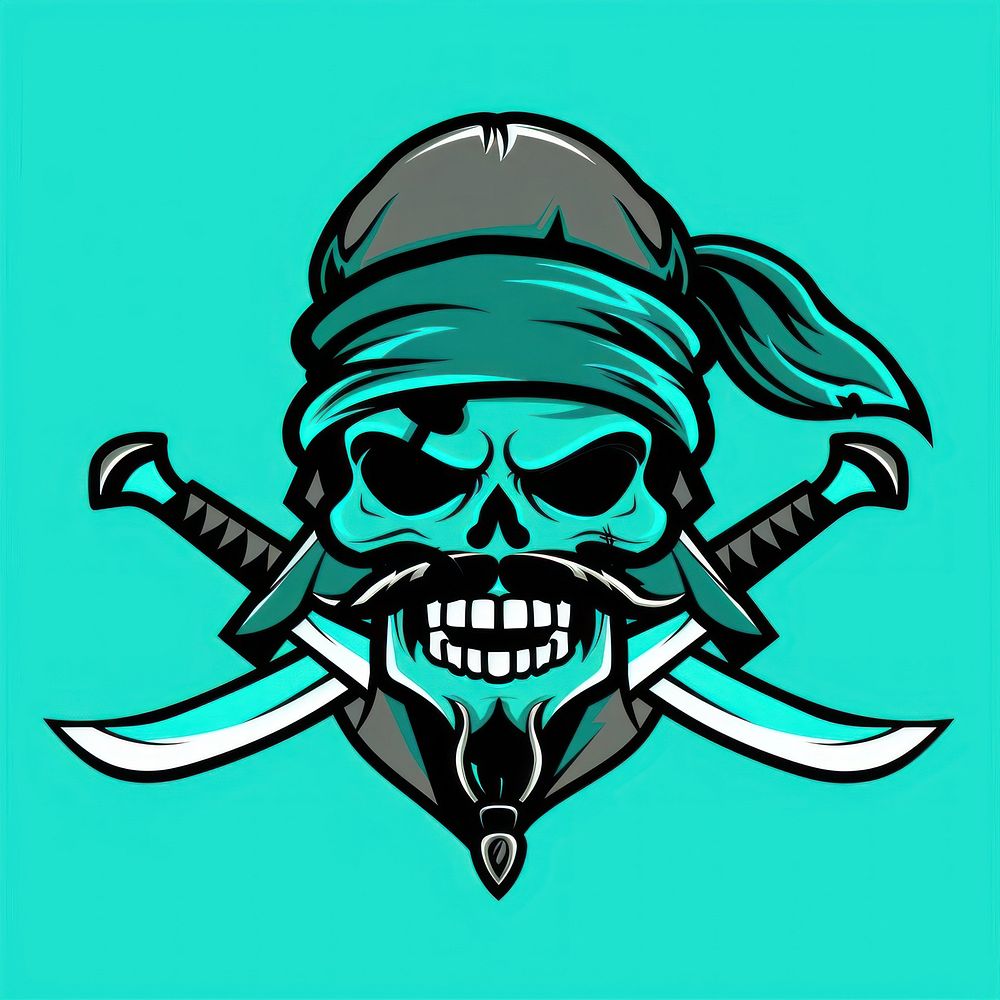 Pirates sword cross icon pirate logo creativity.