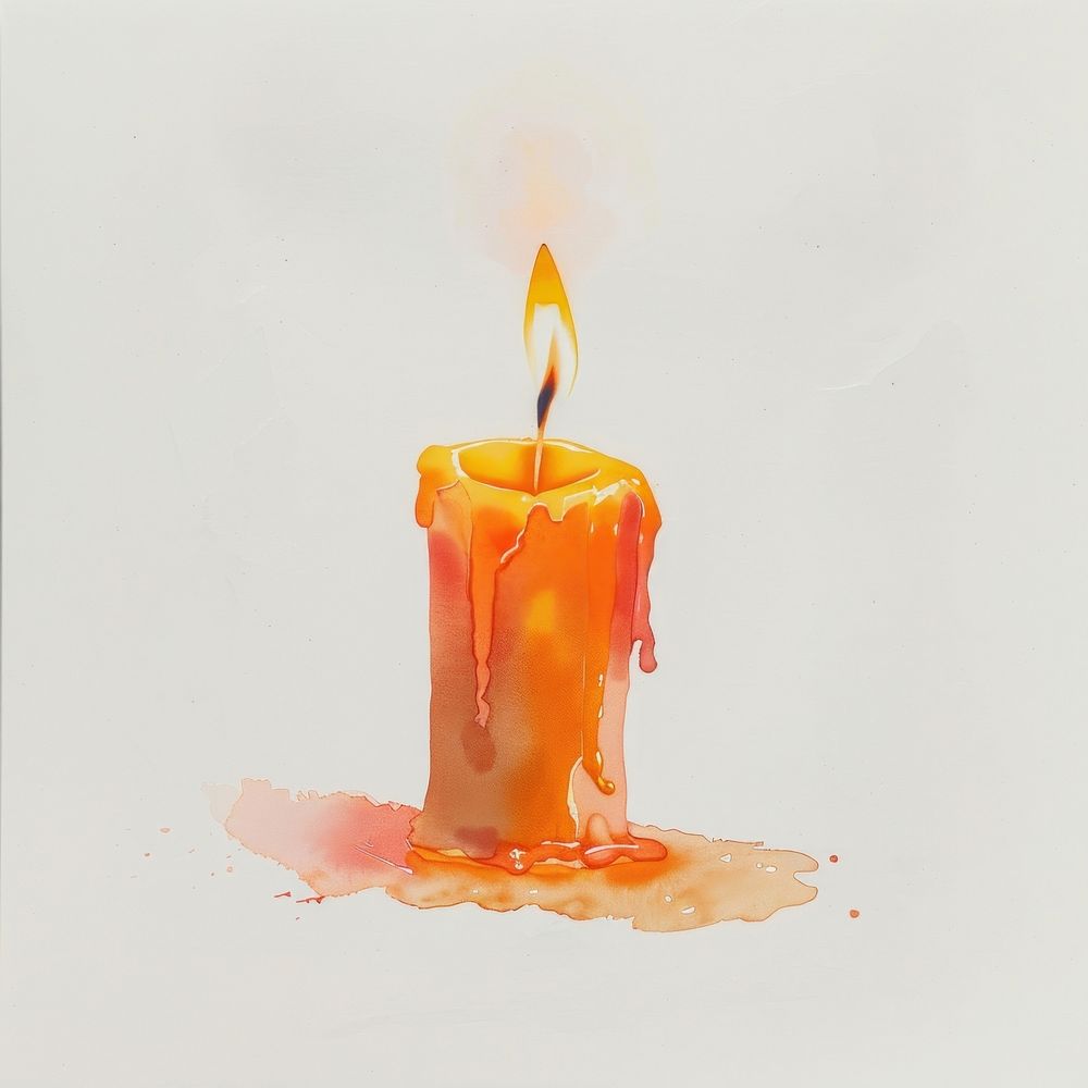 Scented candle fire creativity painting.