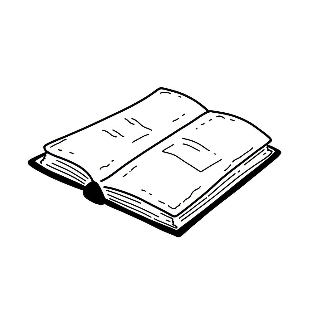 Illustration of a minimal simple quran book publication cartoon sketch.