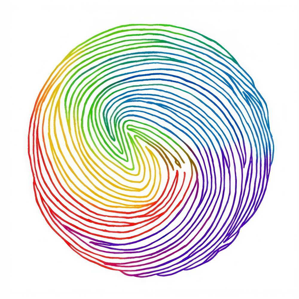 Illustration of a minimal simple rainbow backgrounds spiral line.