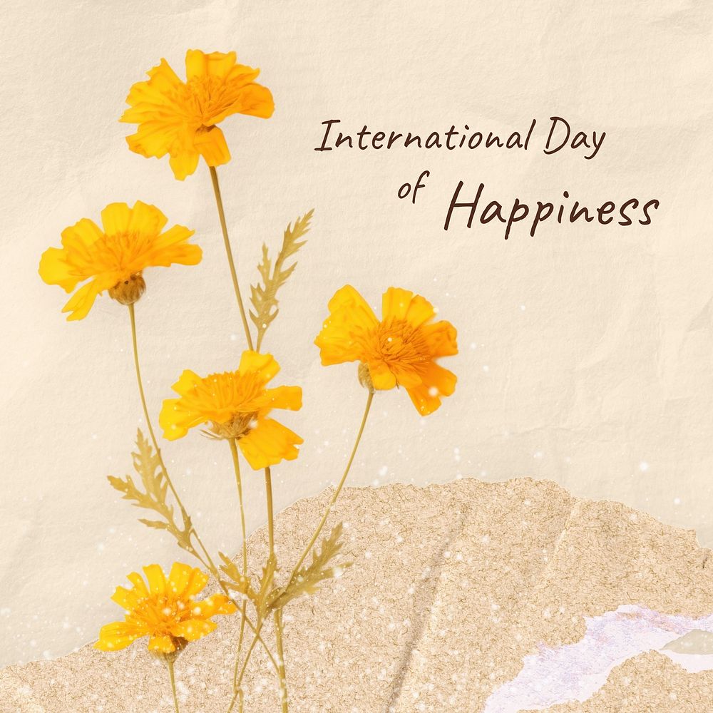 Day of happiness Facebook post 