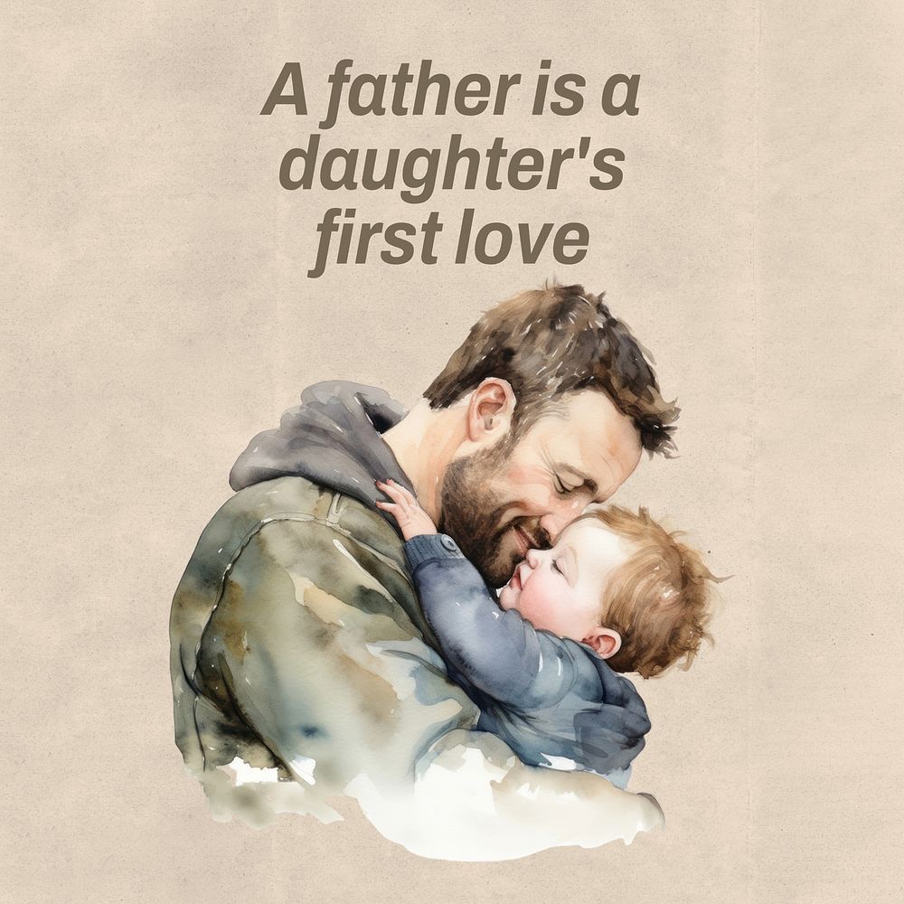 Father s quote Facebook post template
