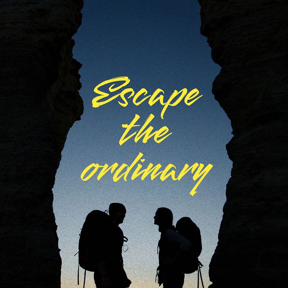 Escape the ordinary quote Facebook post template