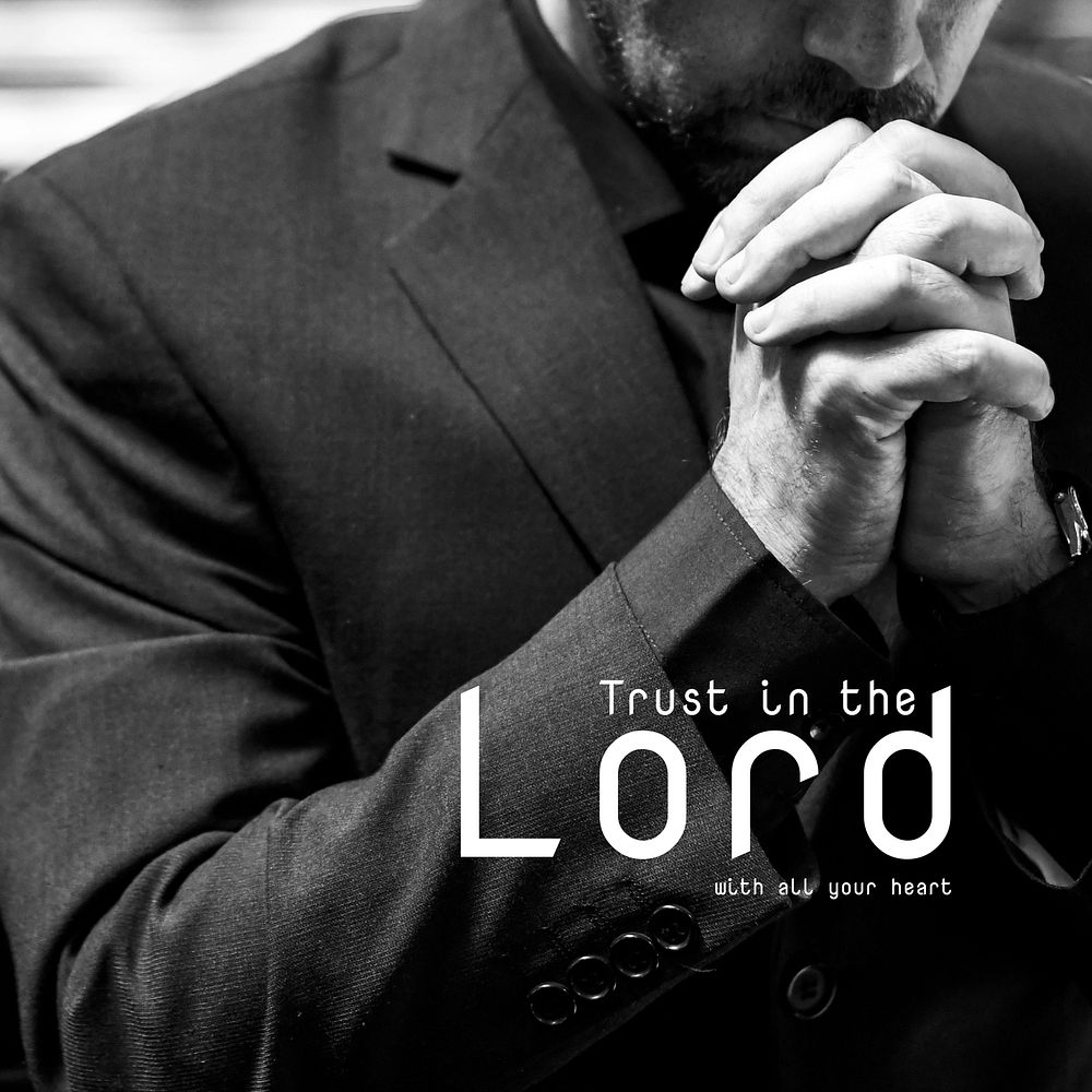 Trust in the Lord quote Facebook post template