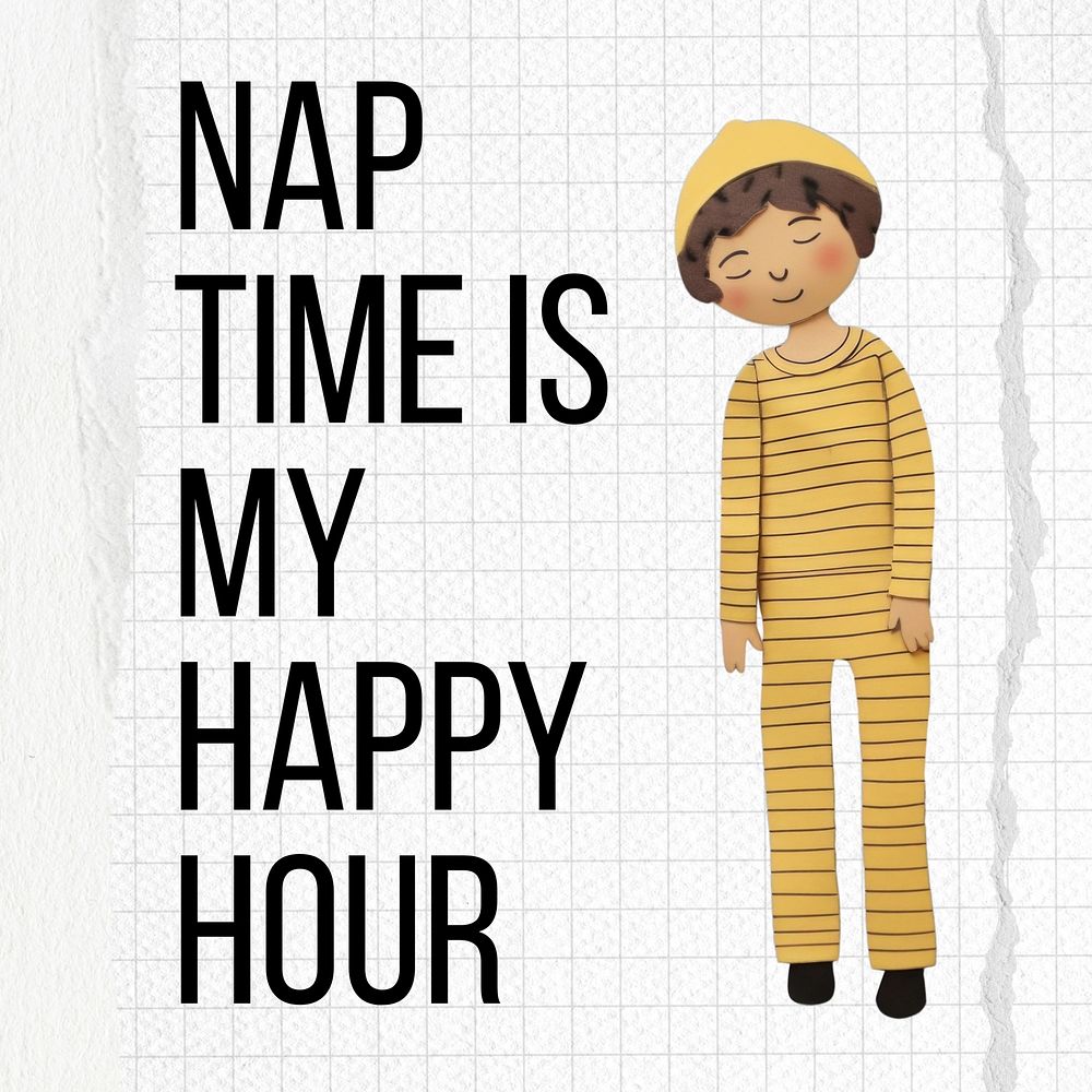 Nap time is happy hour quote Facebook post template