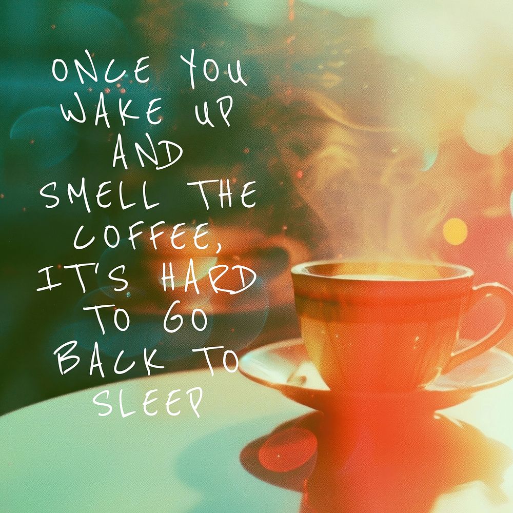 Coffee  quote Facebook post template