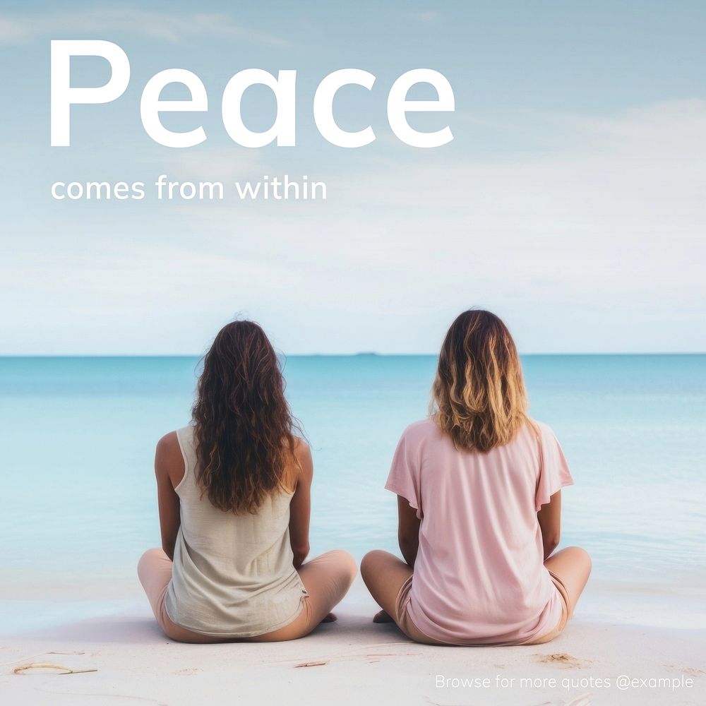 Peace within Instagram post 