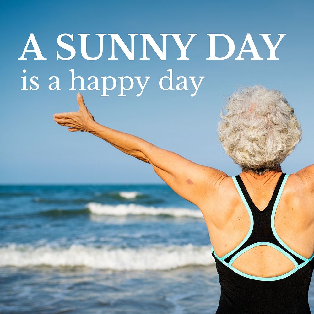 Sunny days quote Facebook post template