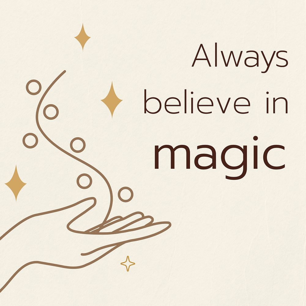 Believe in magic Instagram post 