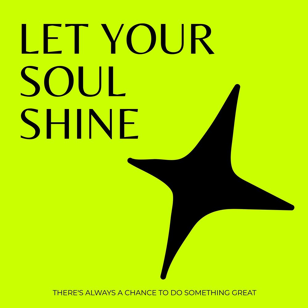 Let your soul shine Facebook post 
