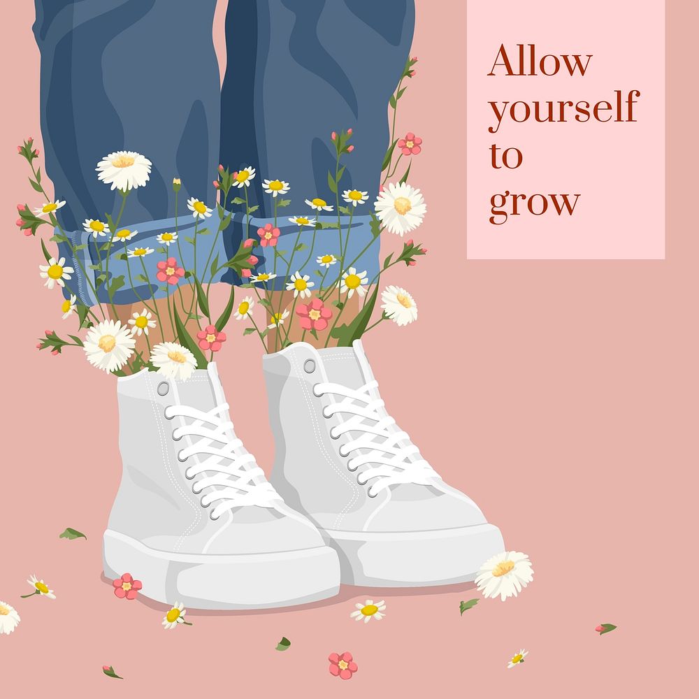 Allow yourself to grow Instagram post 