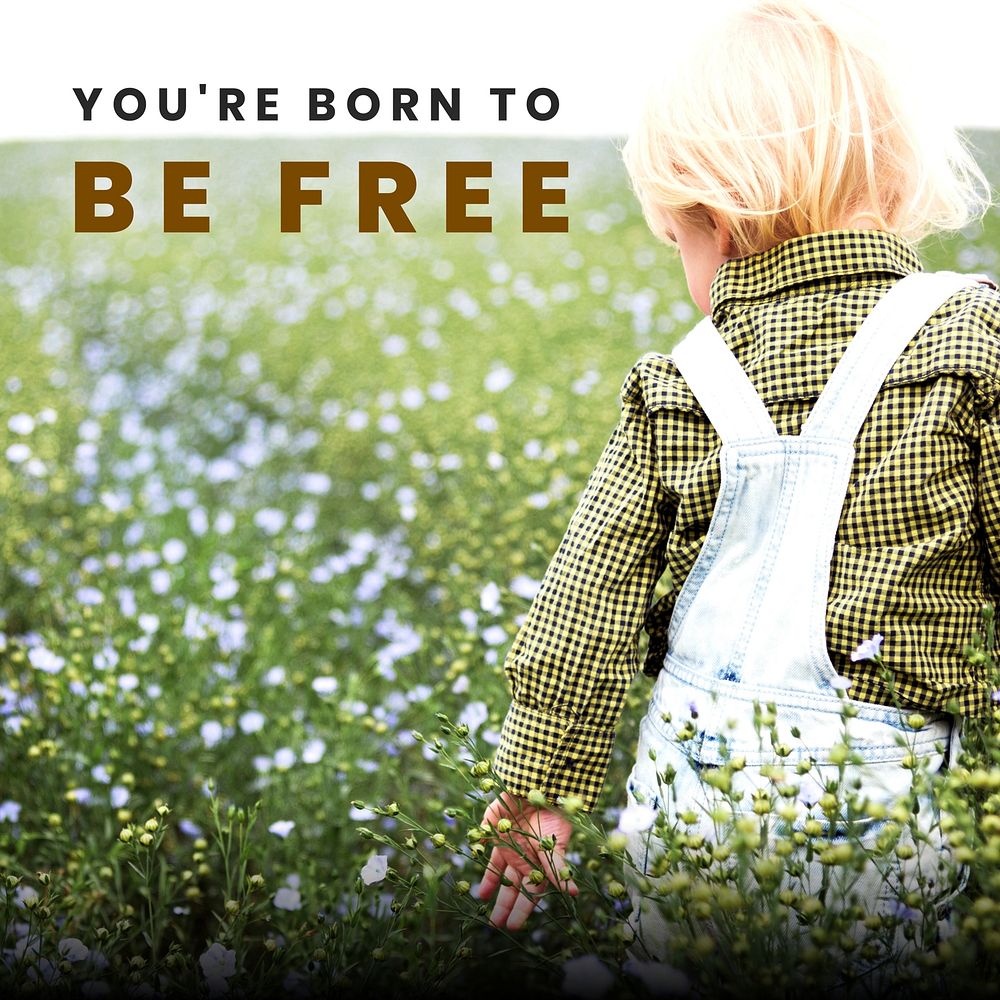 Born free quote Facebook post template