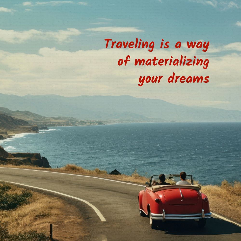 Travel  quote Facebook post template