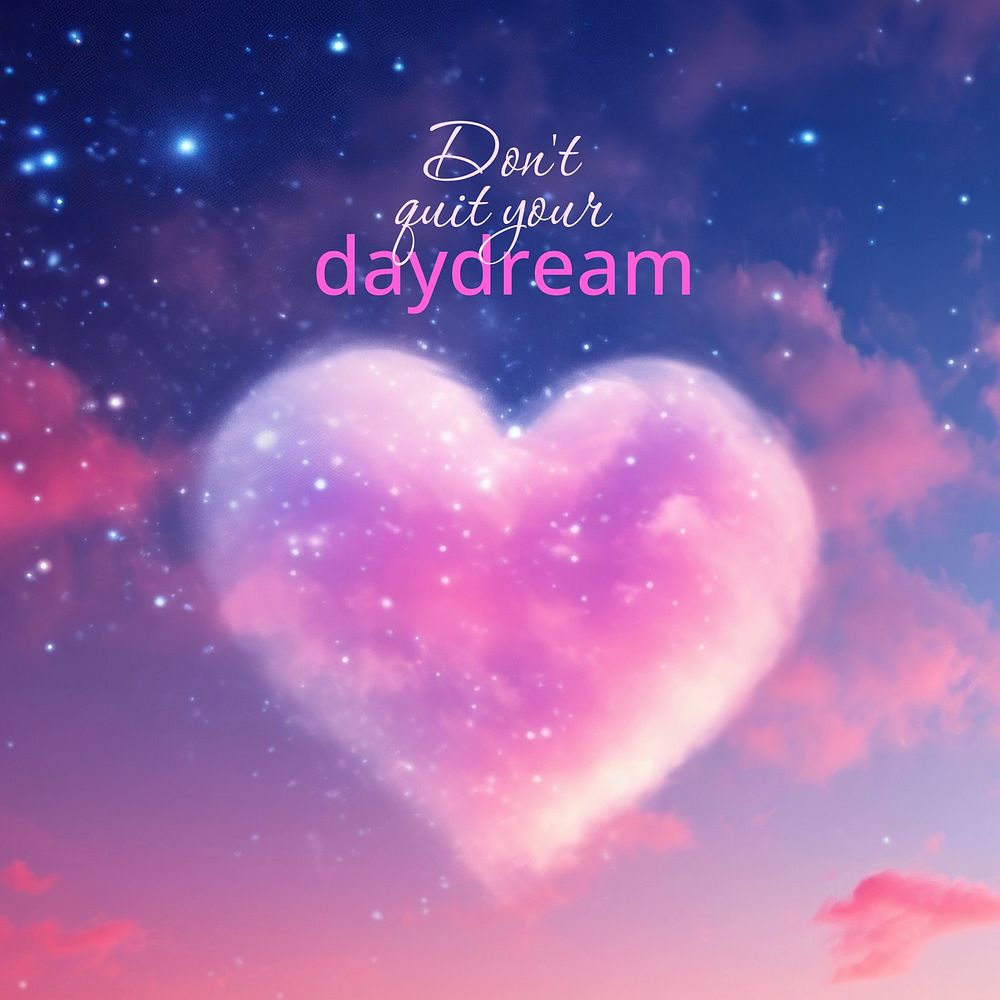 Don't quit daydream quote Facebook post template