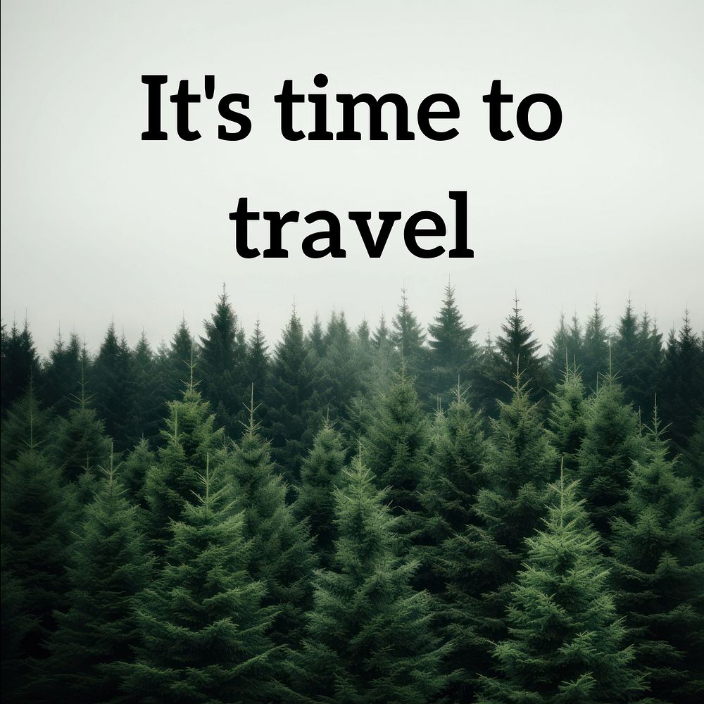 Travel time quote Facebook post template